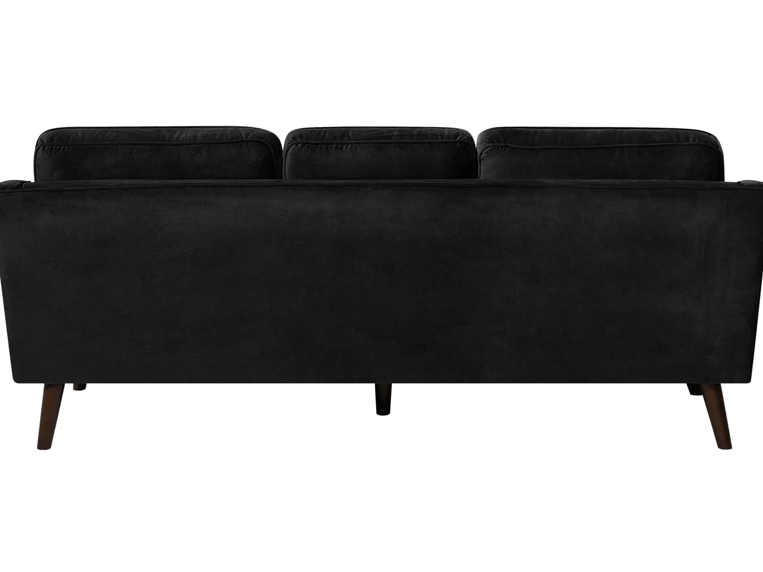 Sofa kanapa trzyosobowa welur czarna