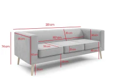 Sofa Kimi 3 Velutto 18