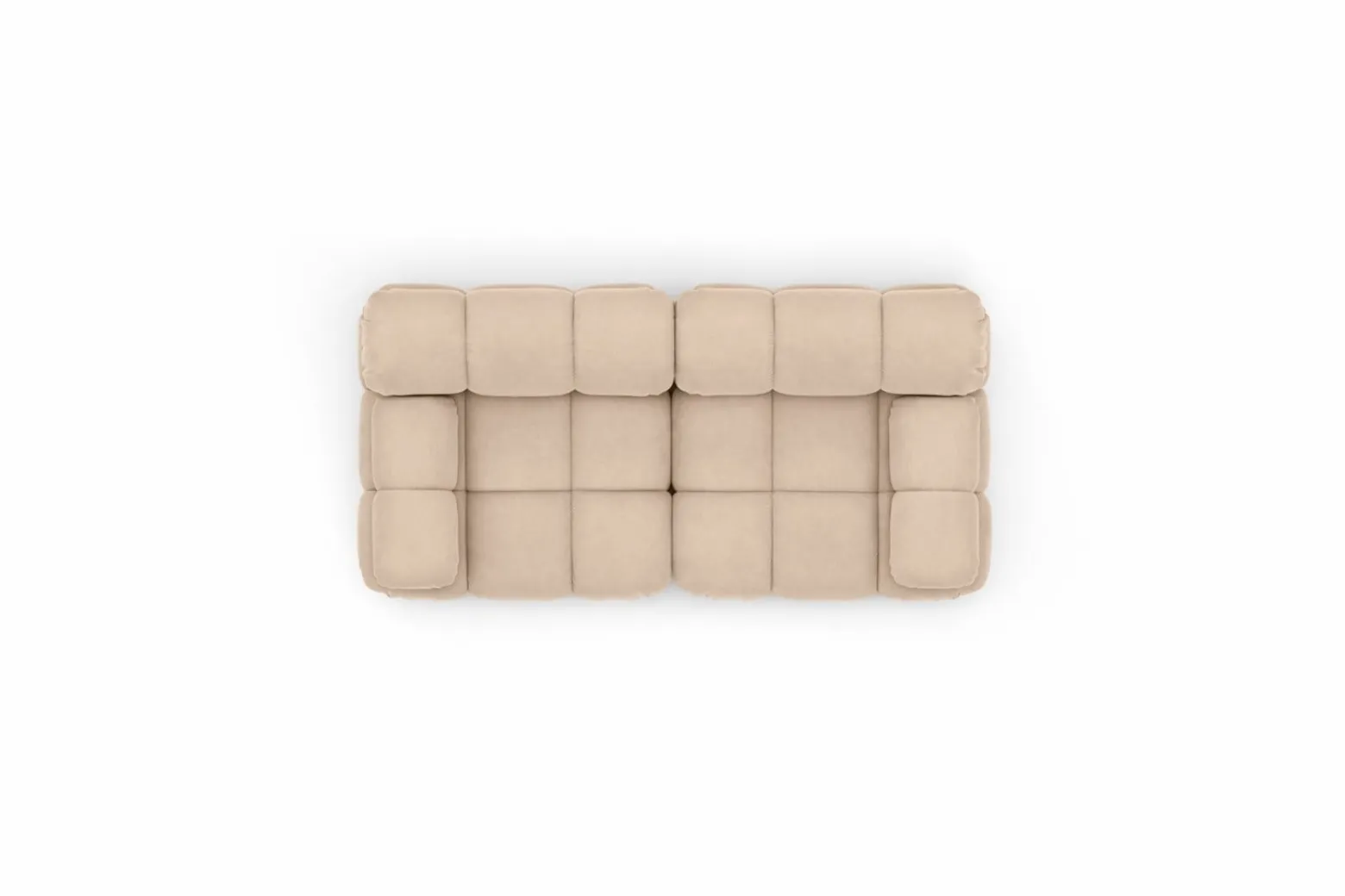 Sofa modułowa dwuosobowa, welur Salvador, Beżowy, Selia