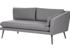 Sofa ogrodowa tapicerowana dla 3 osób szara