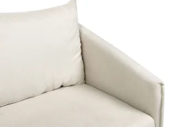 Sofa 2-osobowa tapicerowana jasnobeżowa