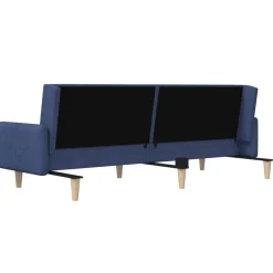 Sofa rozkładana Niebieski Tkanina vidaXL
