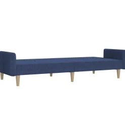 Sofa rozkładana Niebieski Tkanina vidaXL