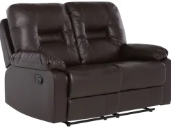 Sofa rozkładana z funkcją relaks brązowa