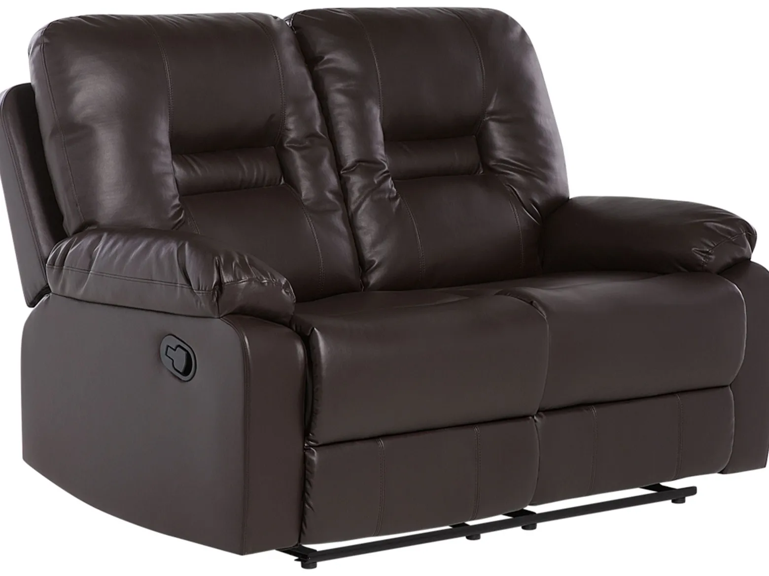 Sofa rozkładana z funkcją relaks brązowa