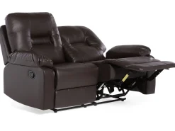 Sofa rozkładana z funkcją relaks brązowa