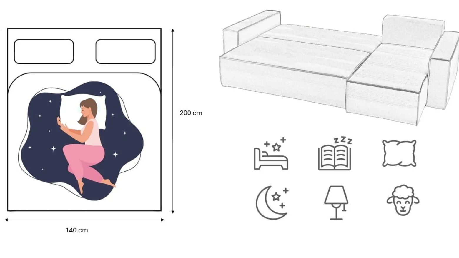 Sofa w kształcie L BEST narożnik tkanina Neve, Ciemnoniebieski Prawostronny