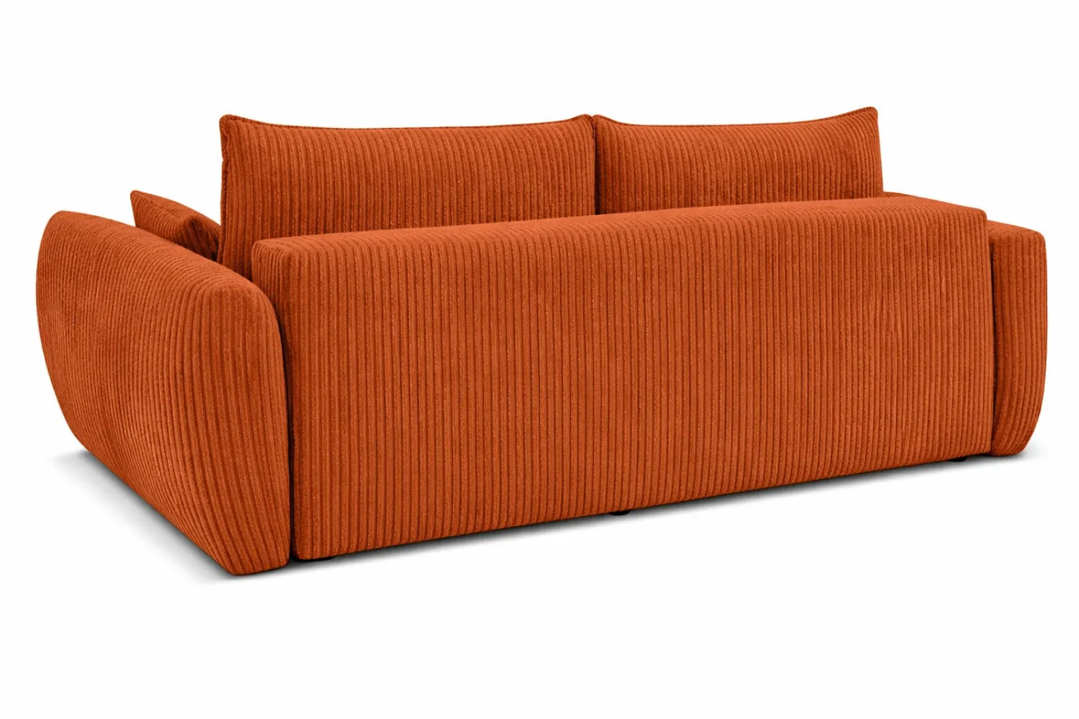Sofa z funkcją spania i pojemnikiem, sztruks Poso, Miedziany, Zephira