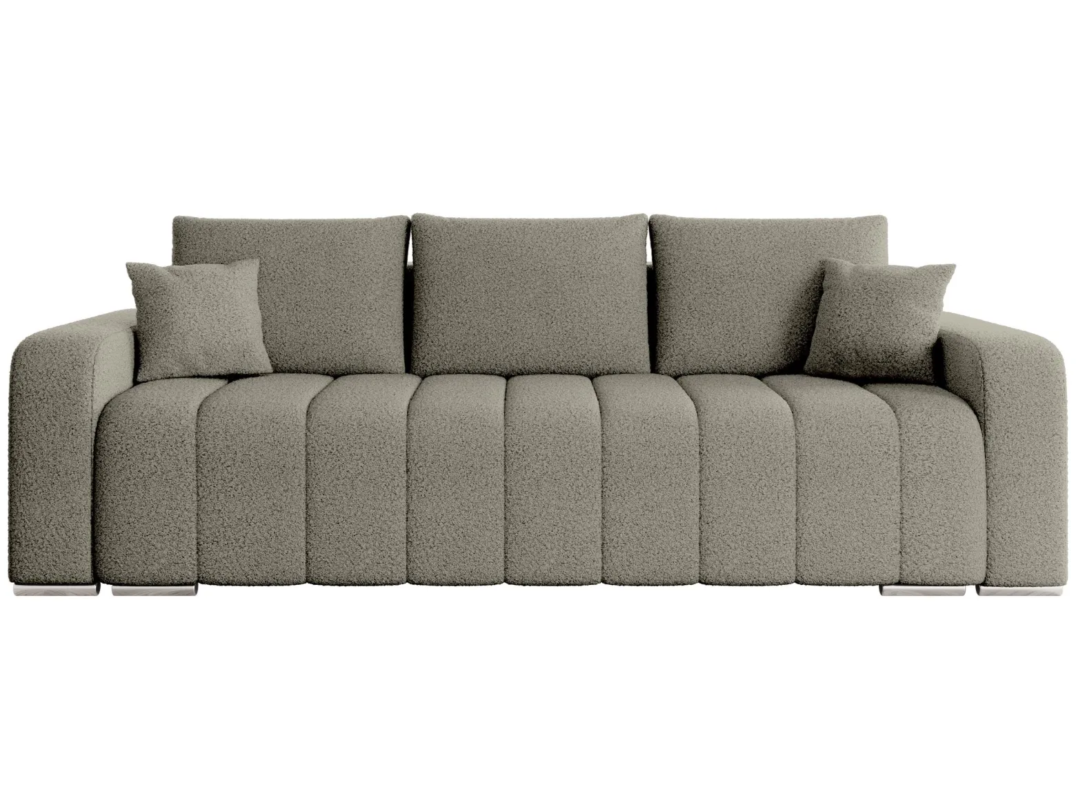 Sofa z funkcją spania i pojemnikiem Pufetto Boucle