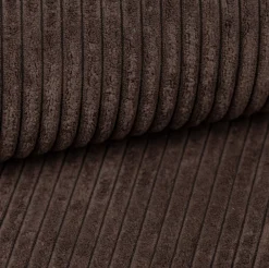 Sofa z funkcją spania, sztruks Poso, Brązowy, BEST SCORNER