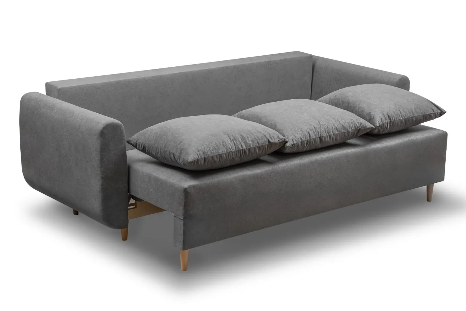 Sofa ze sprężynami bonell rozkładana Lugo PLUS Szara