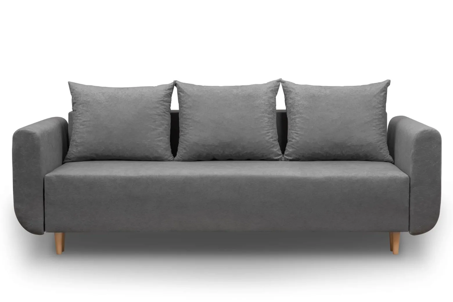 Sofa ze sprężynami bonell rozkładana Lugo PLUS Szara