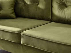 Sofa Blink Zielony-Jasny Welur, Podstawa Czarny