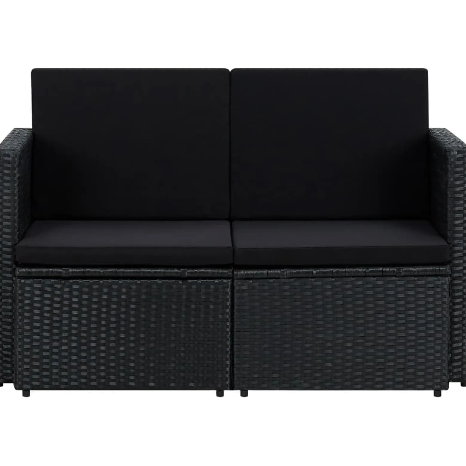 Sofa Czarny Technorattan vidaXL
