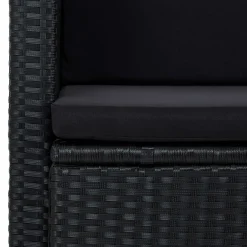 Sofa Czarny Technorattan vidaXL