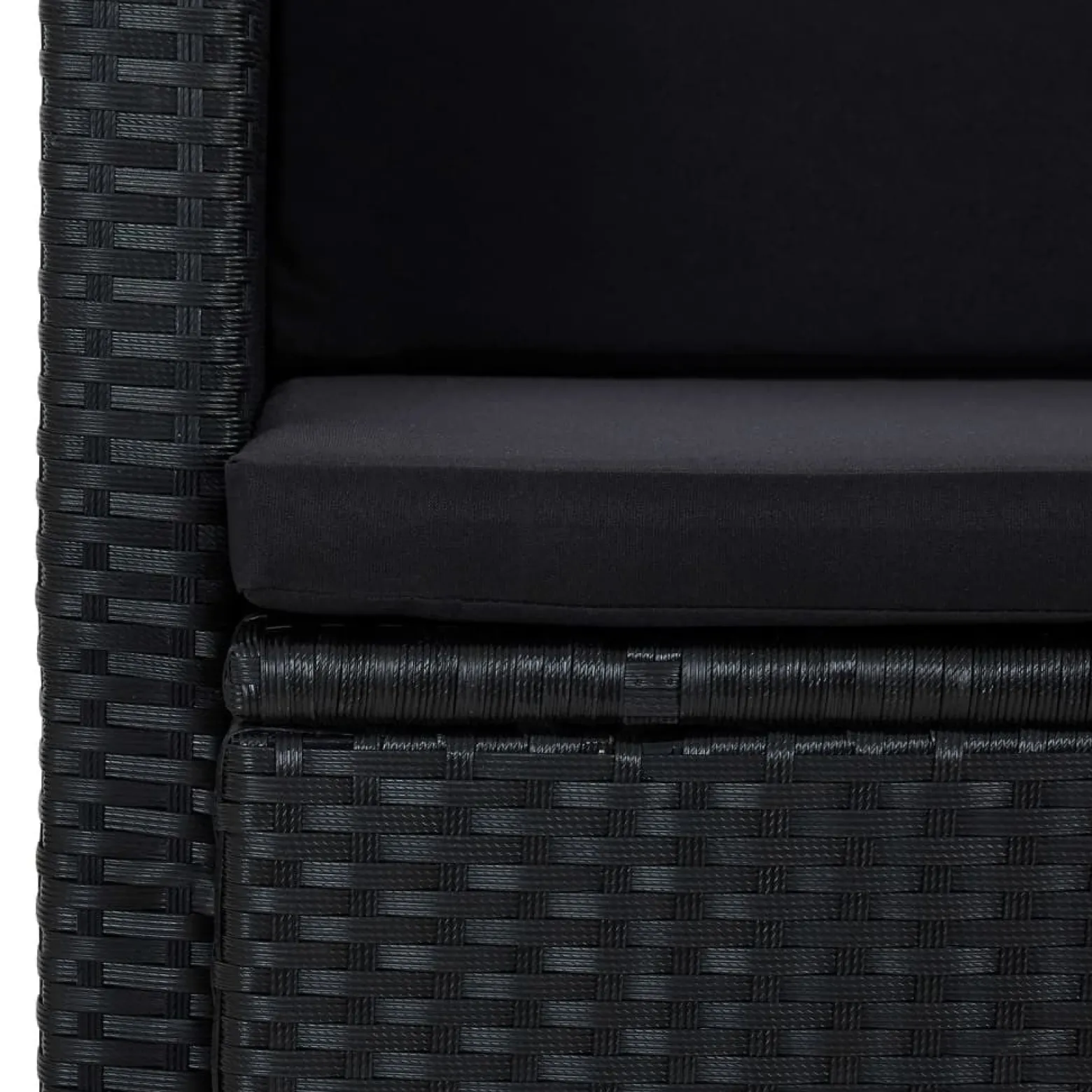 Sofa Czarny Technorattan vidaXL
