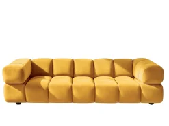 Sofa czteroosobowa, tkanina welurowa Bluvel, Złoty, Averro