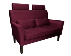 Sofa DENVER tkanina Welur noga drewniana