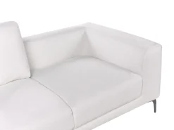Sofa dwuosobowa poduszki biała