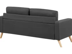 Sofa dwuosobowa szara z poduszkami
