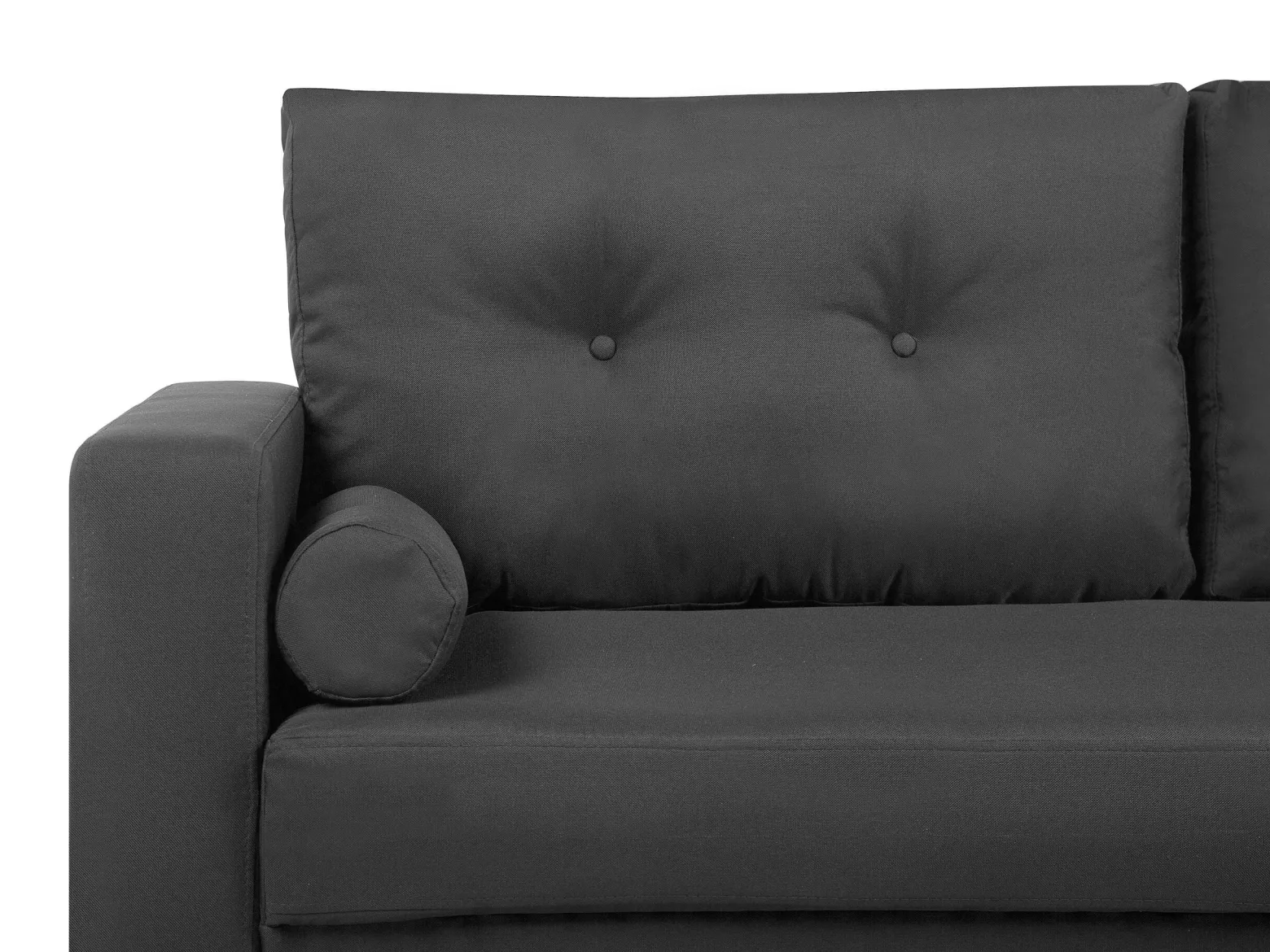 Sofa dwuosobowa szara z poduszkami
