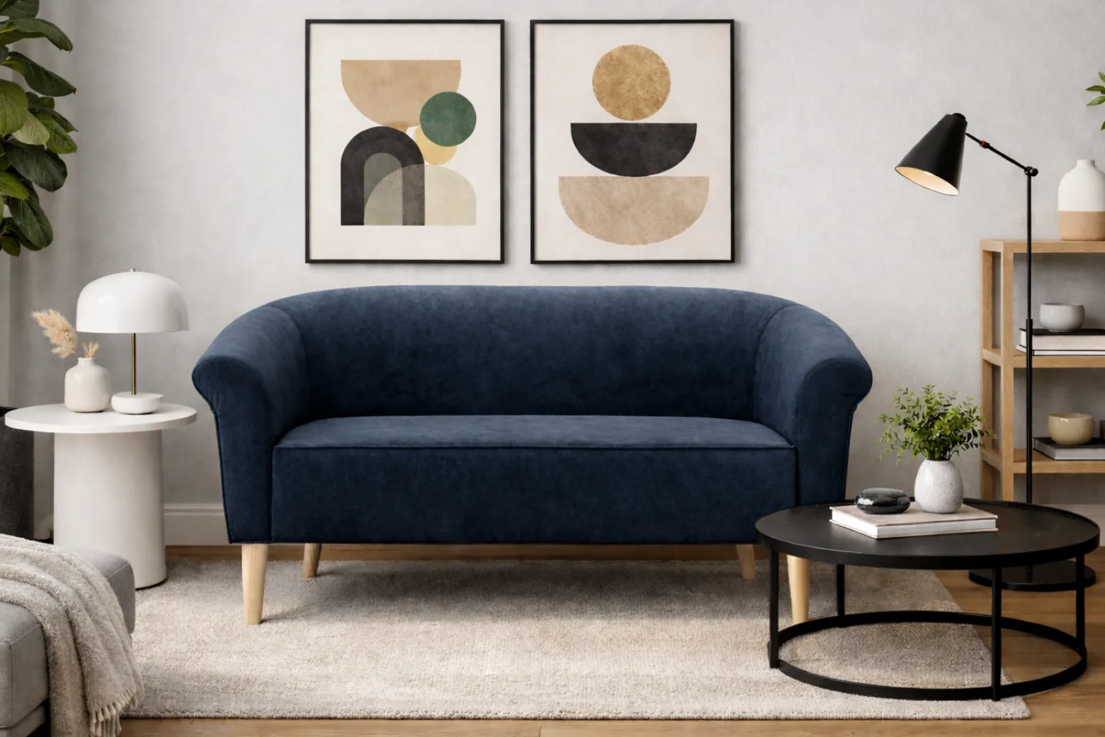 Sofa ESPERO styl skandynawski welur monolith 77