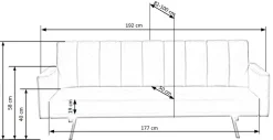 Sofa Flow zielona ciemna