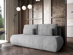 Sofa GAJA baranek boucle szara wygodna nowoczesna