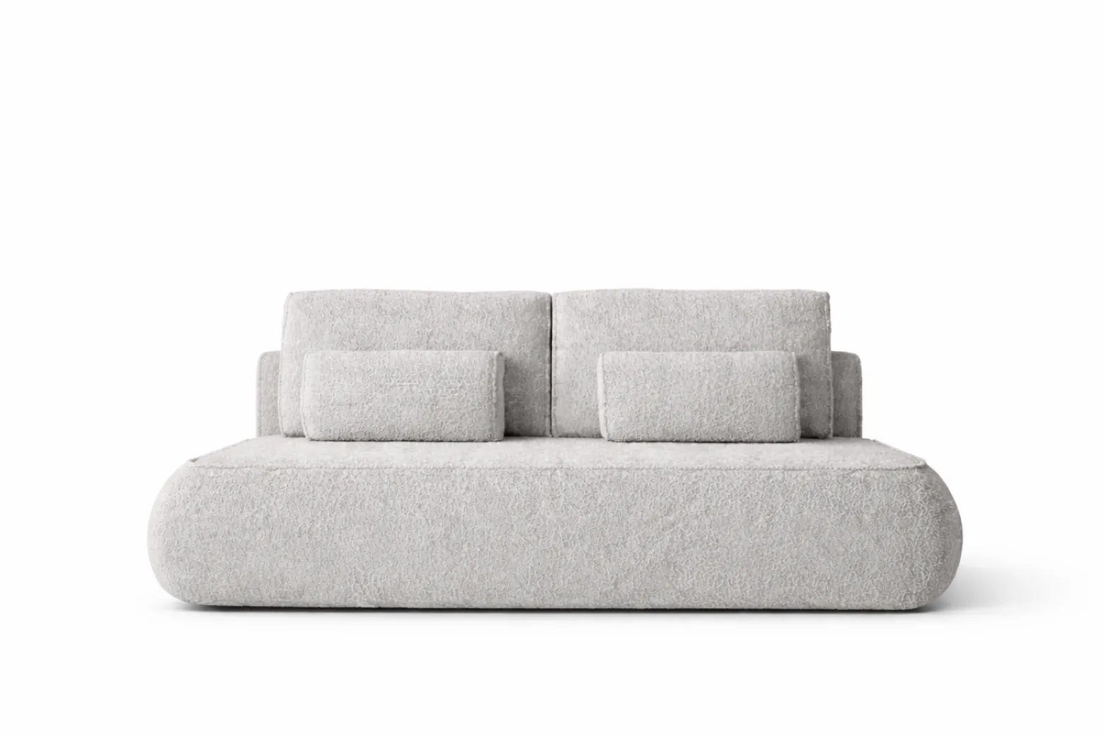 Sofa GAJA baranek boucle szara wygodna nowoczesna