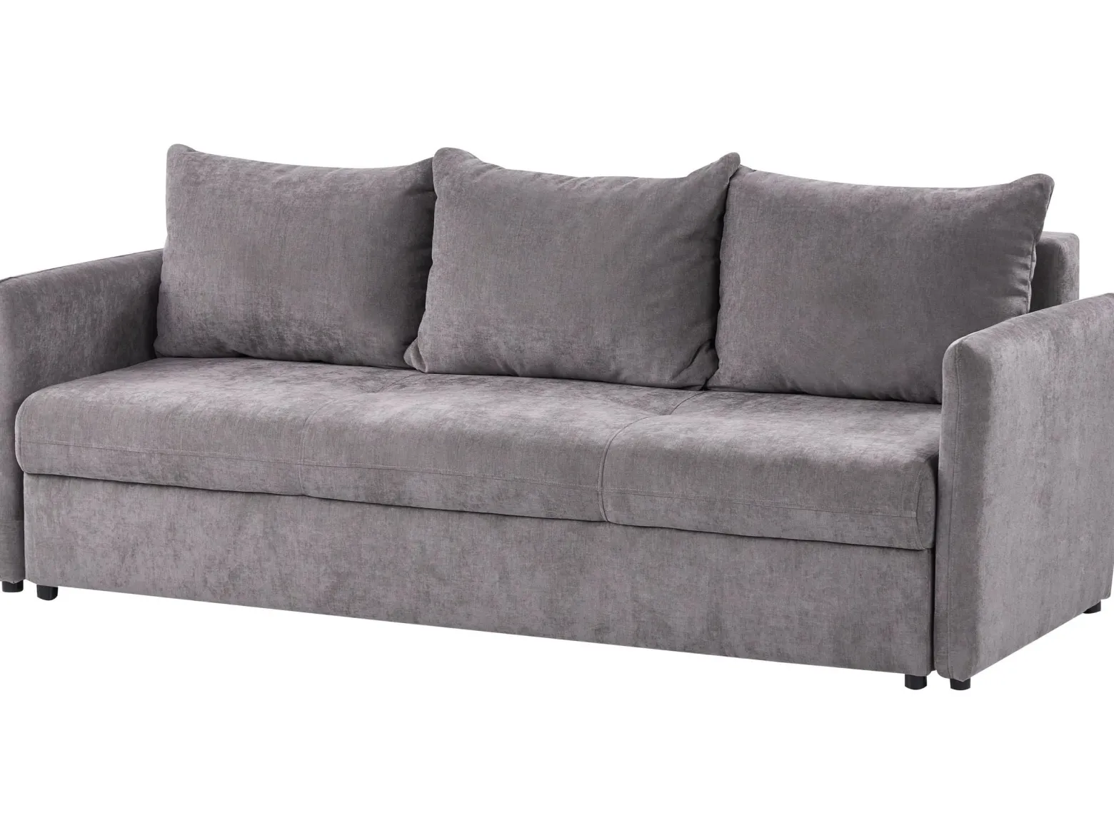Sofa kanapa rozkładana 3-osobowa brązowa