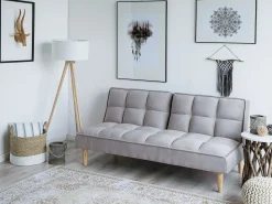 Sofa kanapa rozkładana 3-osobowa jasnoszara