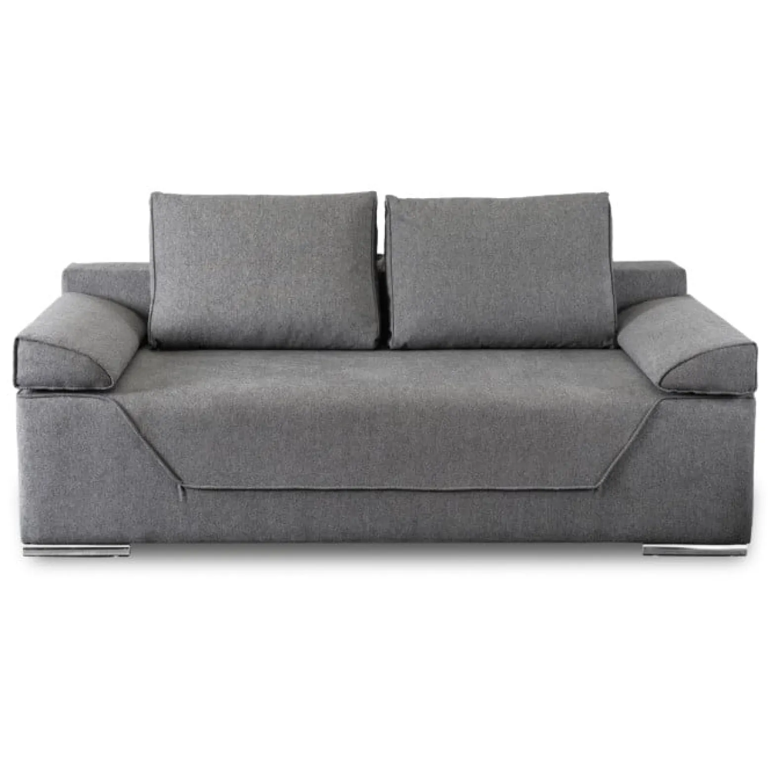 Sofa Kanapa Rozkładana z Funkcją Spania Wersalka Dwuosobowa Szara RENO