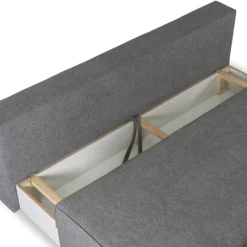 Sofa Kanapa Rozkładana z Funkcją Spania Wersalka Dwuosobowa Szara RENO