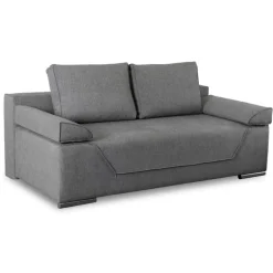 Sofa Kanapa Rozkładana z Funkcją Spania Wersalka Dwuosobowa Szara RENO