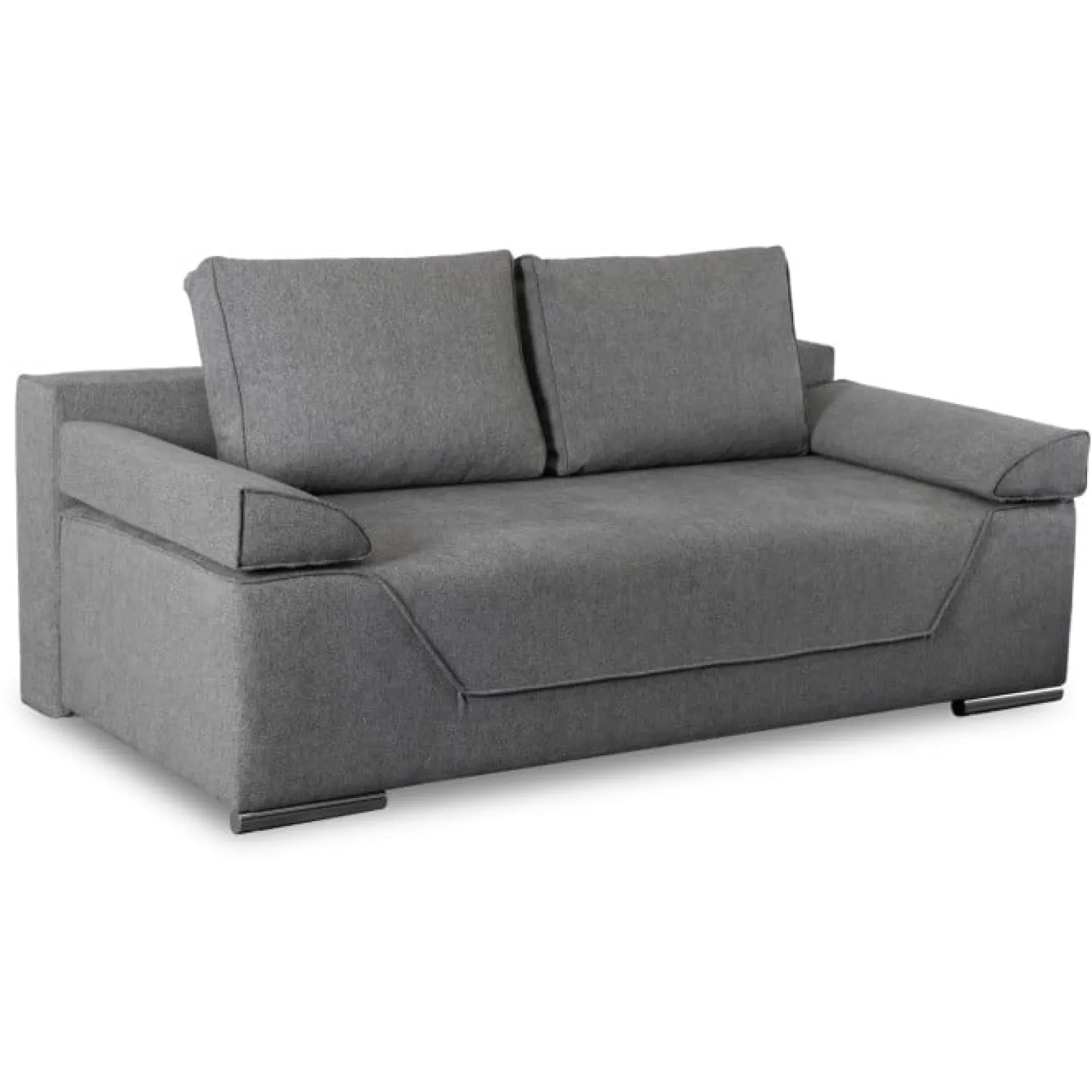 Sofa Kanapa Rozkładana z Funkcją Spania Wersalka Dwuosobowa Szara RENO