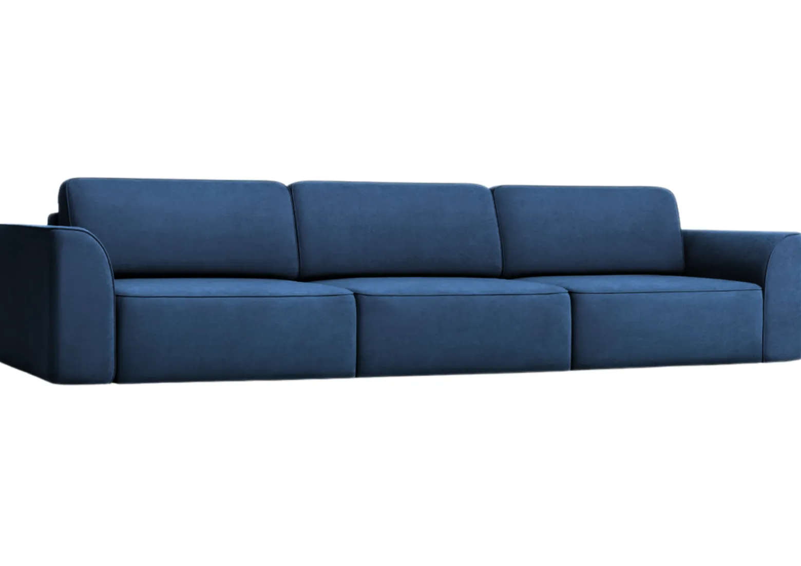 Sofa Kanapa Rozkładana z Funkcją Spania Pięcioosobowa KOMA Granatowa