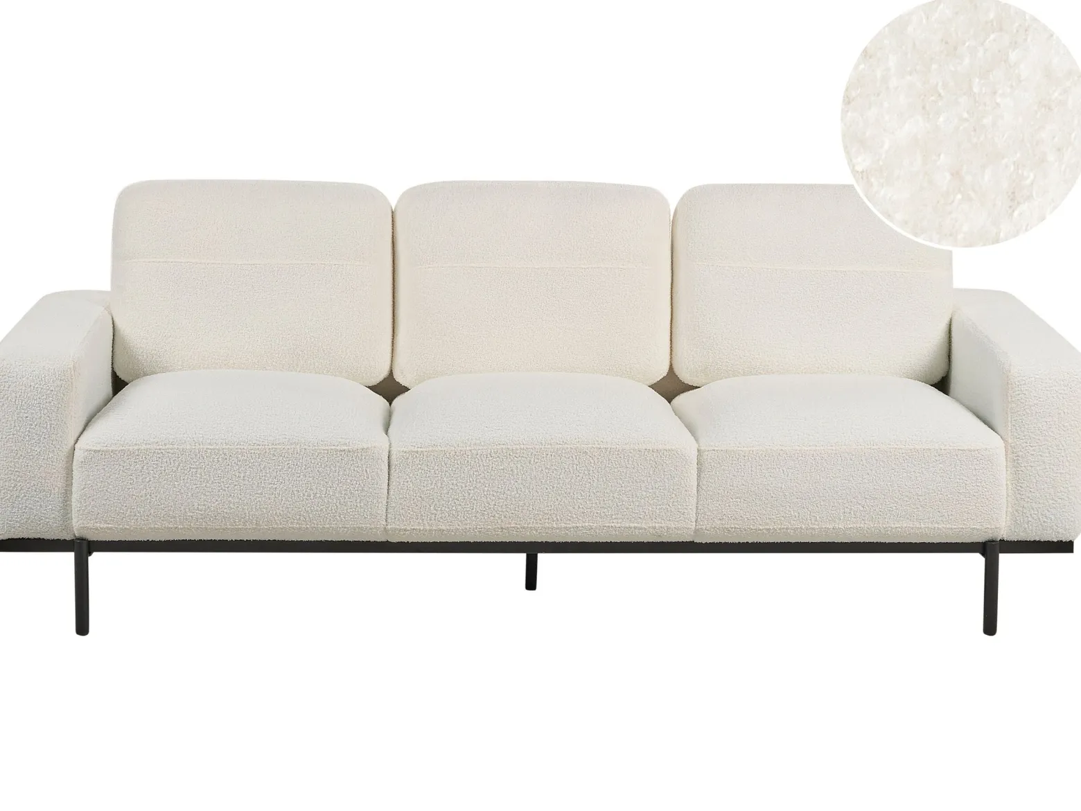 Sofa kanapa trzyosobowa boucle biała