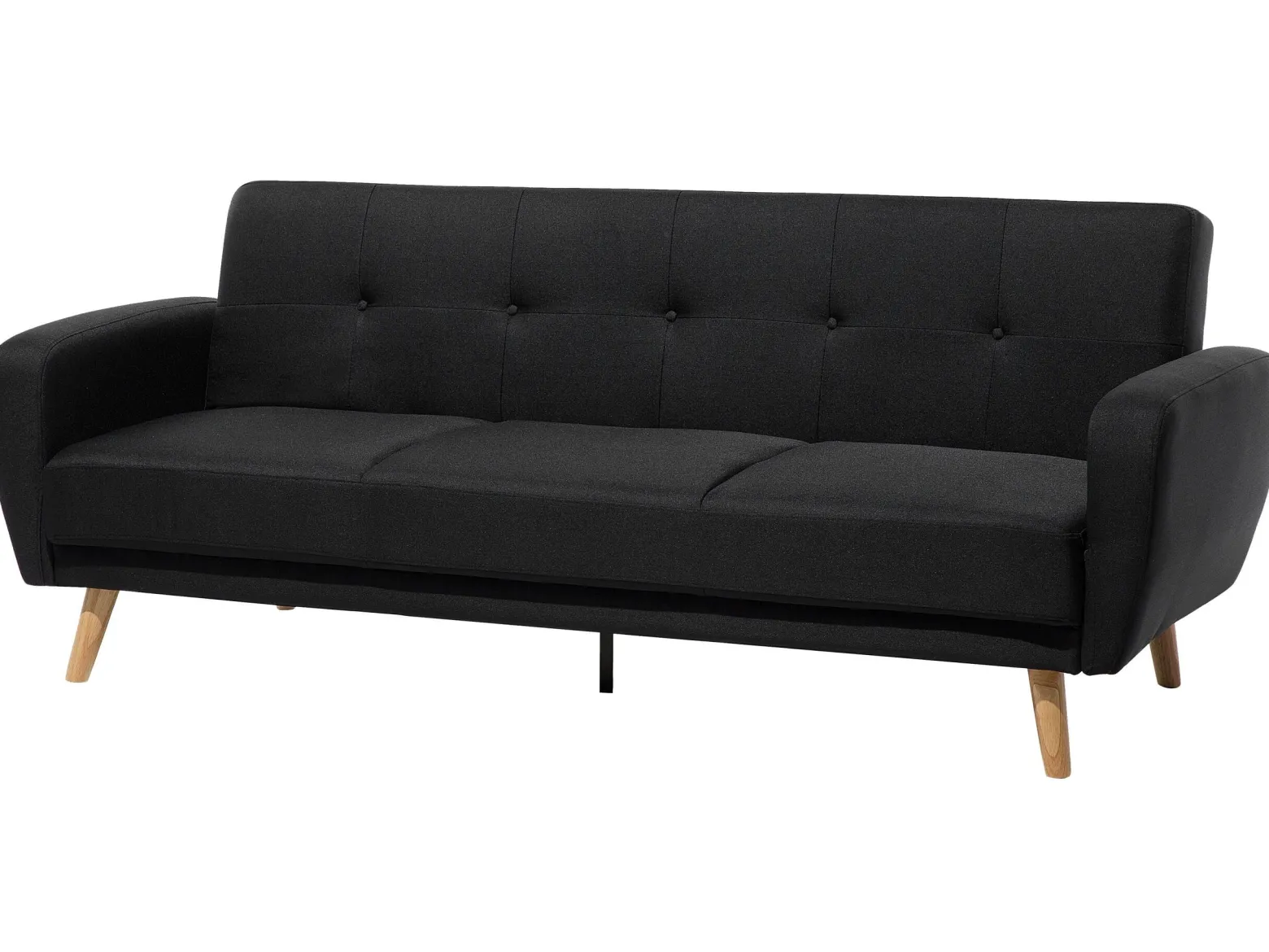 Sofa kanapa trzyosobowa rozkładana czarna