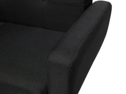 Sofa kanapa trzyosobowa rozkładana czarna