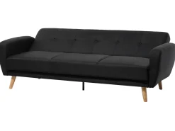 Sofa kanapa trzyosobowa rozkładana czarna