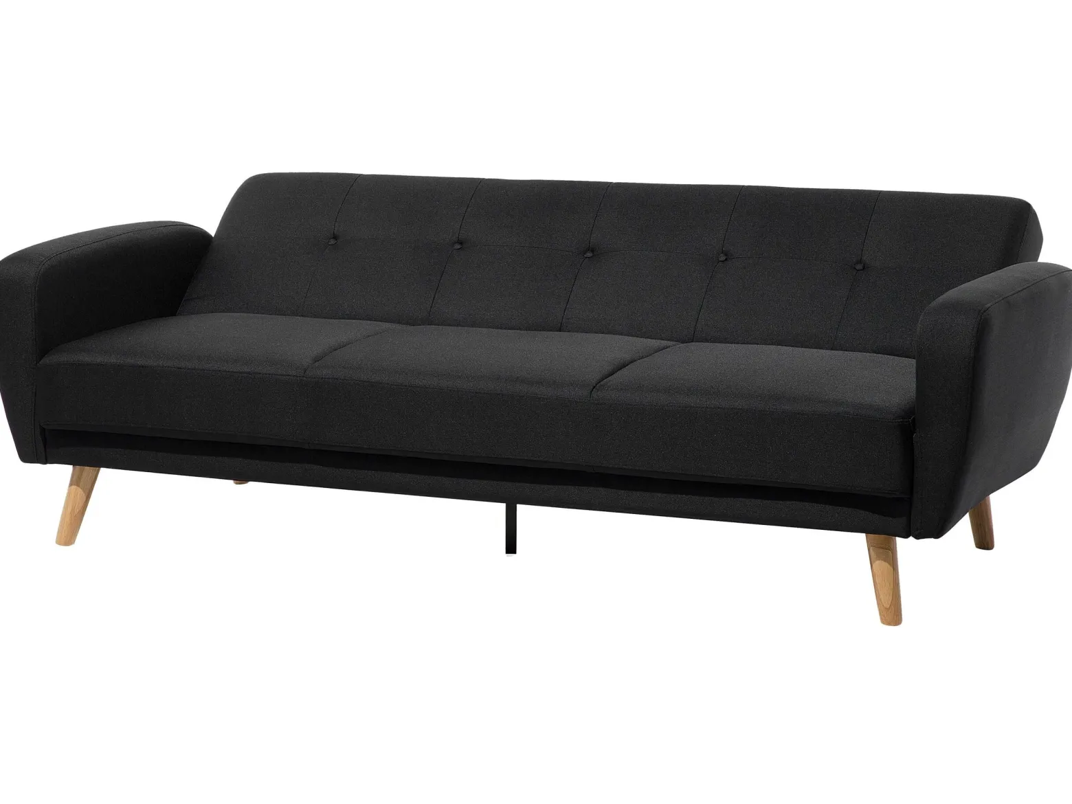 Sofa kanapa trzyosobowa rozkładana czarna