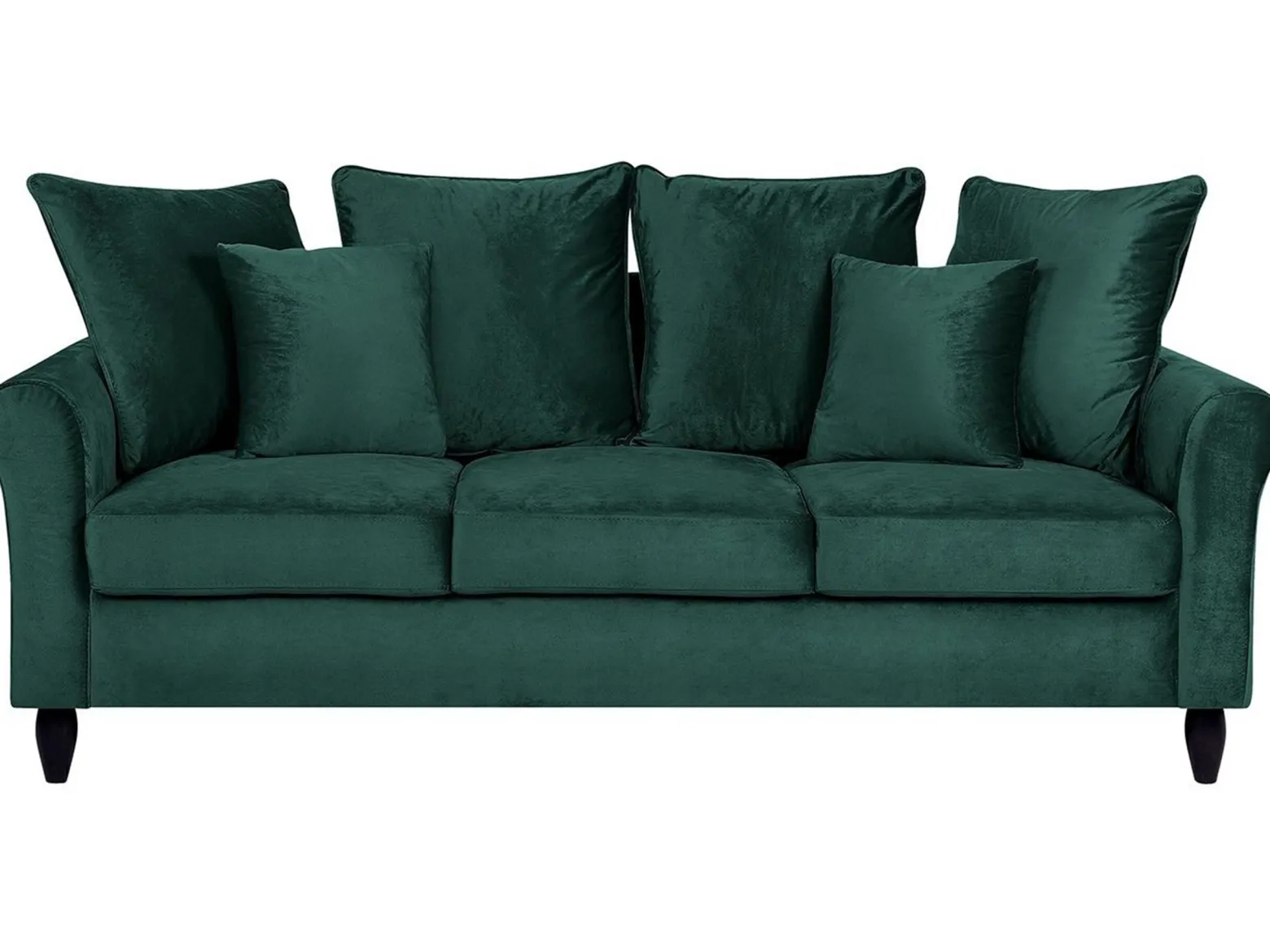 Sofa kanapa trzyosobowa welurowa zielona