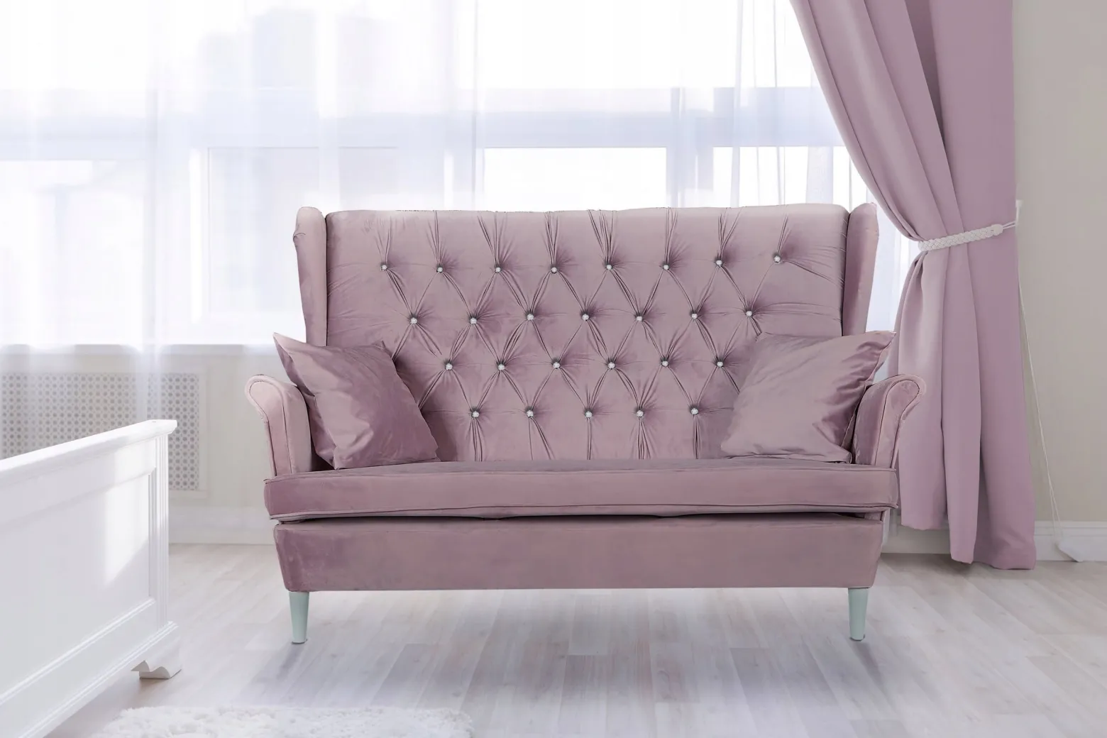 Sofa kanapa uszak Ari skandynawska Family Meble ciemno szara