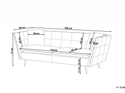 Sofa kanapa welurowa pikowana różowa