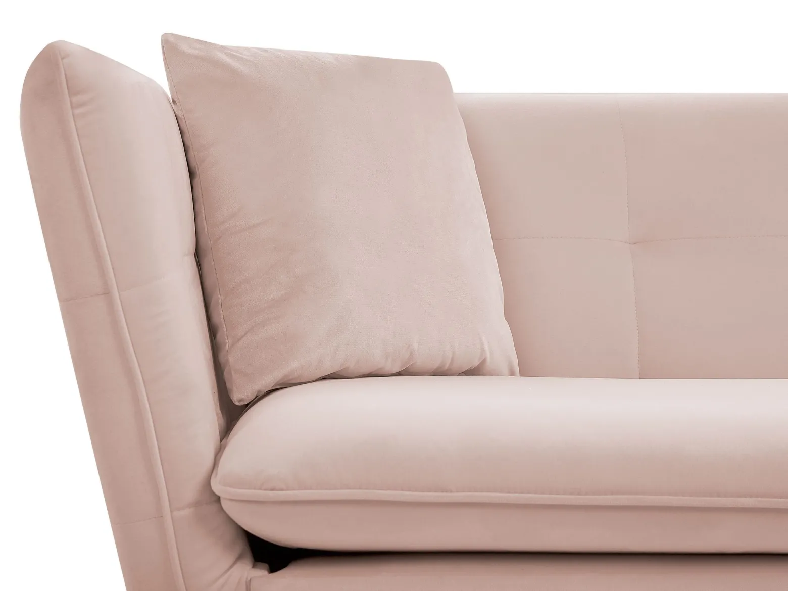Sofa kanapa welurowa pikowana różowa
