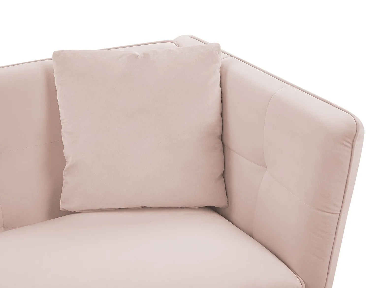 Sofa kanapa welurowa pikowana różowa