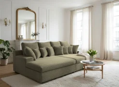 Sofa Lazy tkanina Tilia 37 oliwkowa