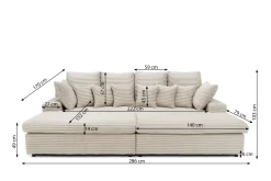 Sofa Lazy tkanina Tilia 37 oliwkowa