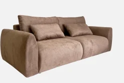 Sofa LILO z funkcją spania Kanapa rozkładana Tkanina CARLO 1901 Beżowa