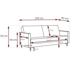 Sofa LUCA B madone 17031 czarny